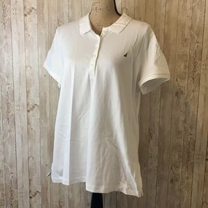🐺Nautica White Polo Shirt Sleeved Shirt